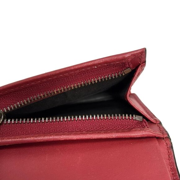 GUCCI Cherry Beige Dark Brown Multi PVC Leather - Bifold Wallet 242-081325 - Picture 4 of 5